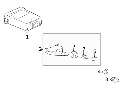 Tire Pressure Monitor Components for 2010 Honda Insight #0