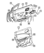 5PF081X9AI - Interior Trim: Rear Door Panel, Right for Dodge: Charger Image