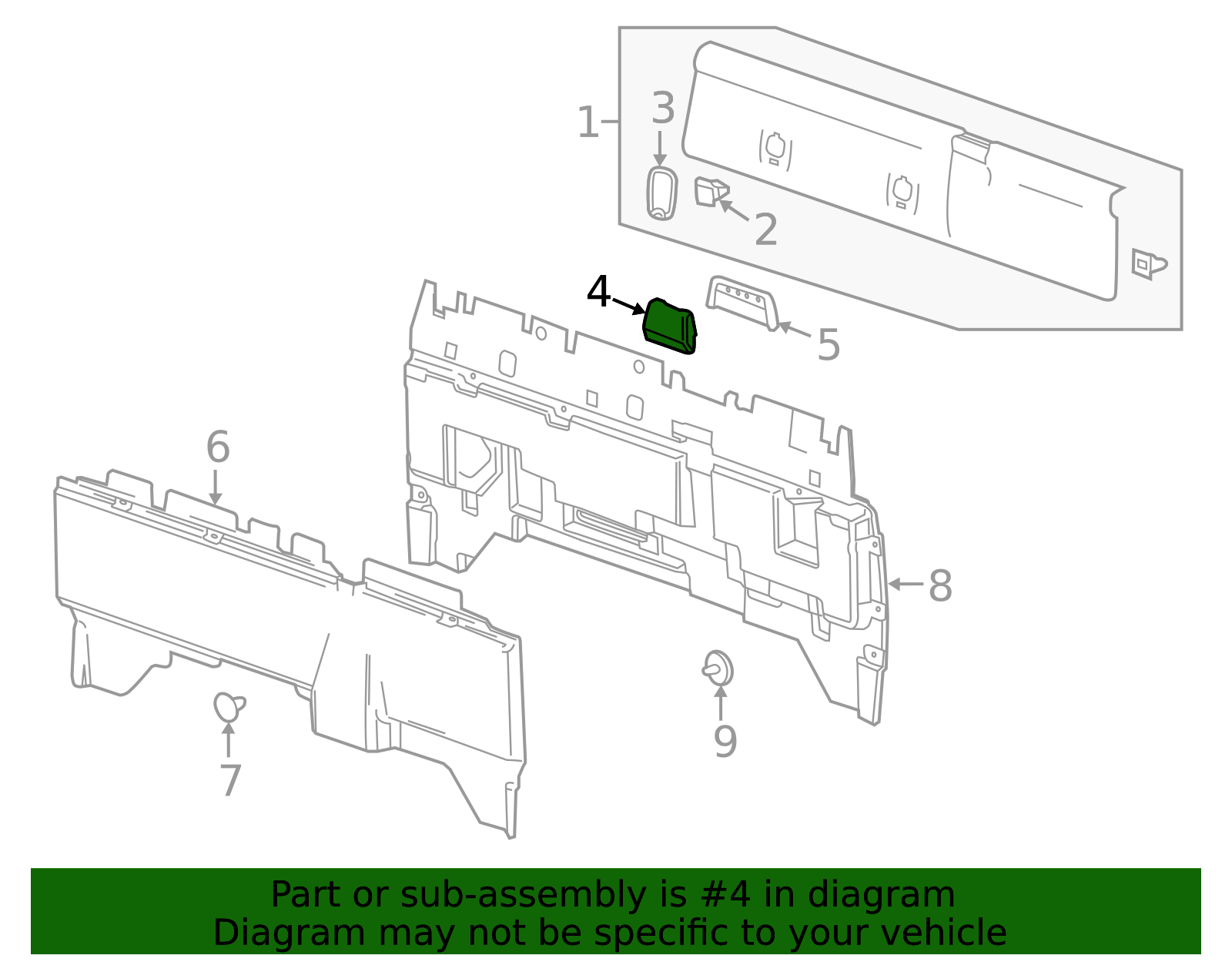 2014-2019 GM Cocoa Seat Belt Guide Trim Cover 23174261 | TascaParts.com