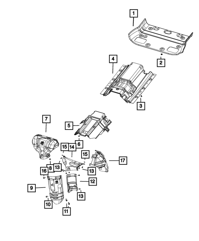 68156468AB - Exhaust: Floor Pan Shield for Mopar Image