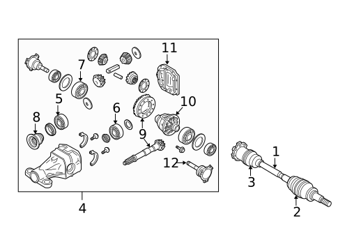 Axle & Differential for 2008 Nissan Armada #0