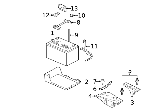 Battery for 2018 Mitsubishi Outlander #0
