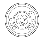 3W3Z1007DA - Suspension: Spare Wheel for Ford: Escape | Mercury: Grand Marquis, Marauder, Mariner Image