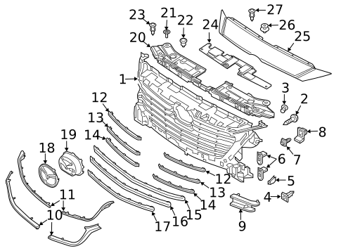 Grille & Components for 2018 Mazda 3 #0