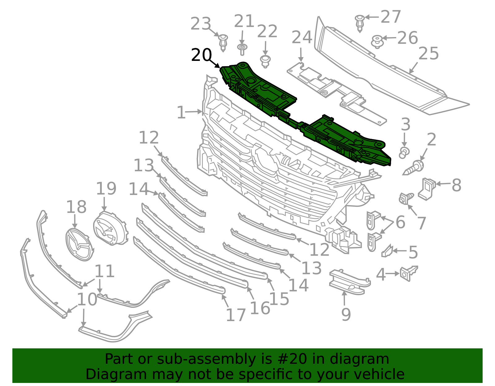 B63B-50-717 - Radiator Support Access Cover 2017-2018 Mazda 3