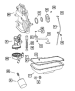 4781163AC - Engine 3.3L Six Cylinder: Oil Filter Adapter for Chrysler: Pacifica, Town &amp; Country, Voyager | Dodge: Caravan, Grand Caravan Image image