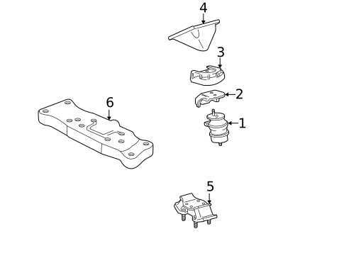 Engine & Trans Mounting for 2004 Lexus LS430 #0