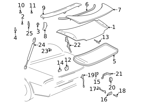 Trunk for 1994 Chevrolet Camaro #1