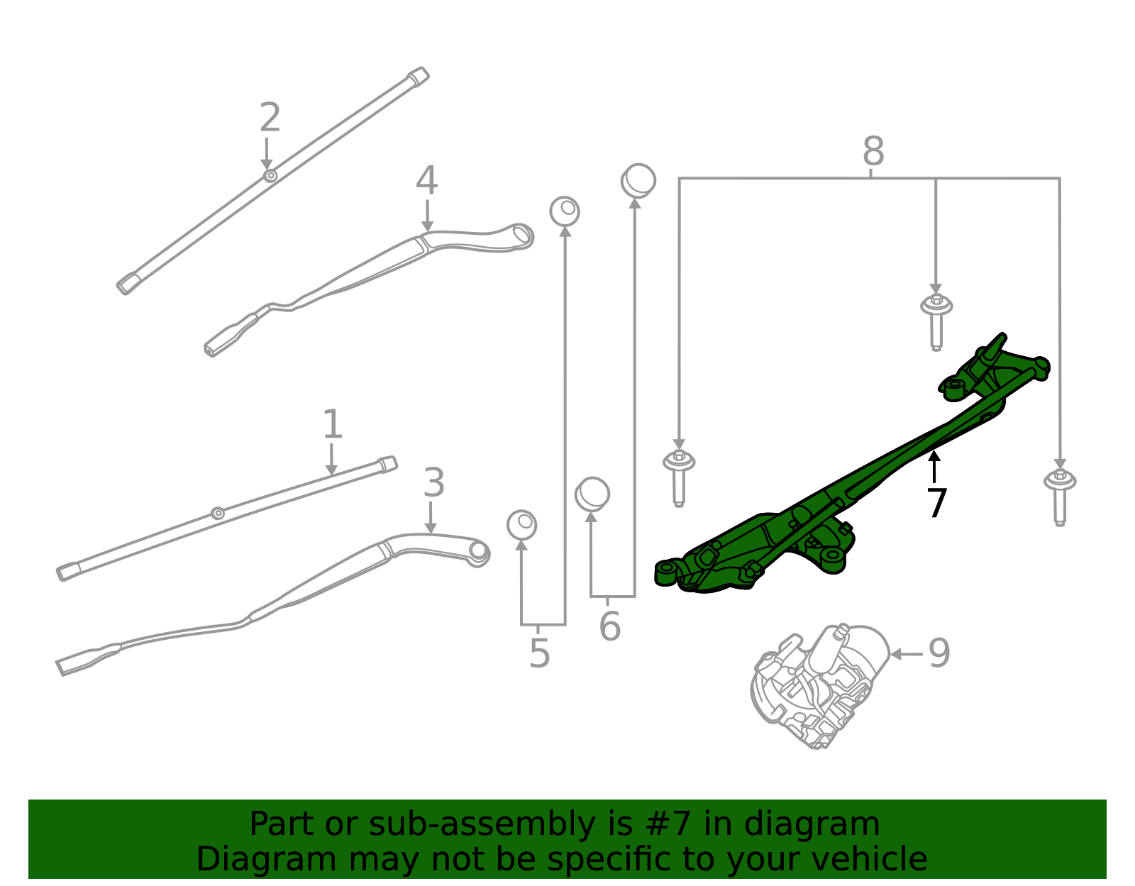 5個口のb LC5Z-17566-B - Wiper Linkage Ford Parts Direct