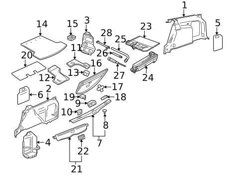 Interior Trim - Rear Body for 2003 Volkswagen Passat #0