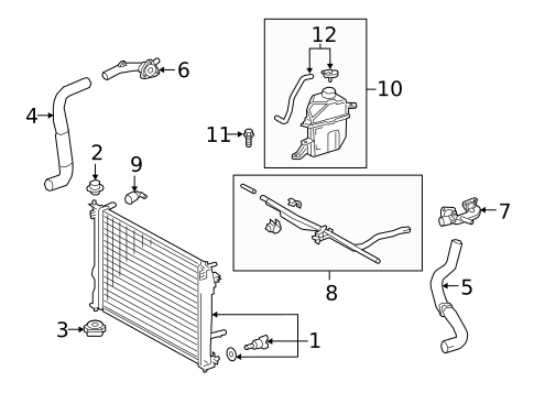 Radiator & Components for 2021 Toyota Avalon #0