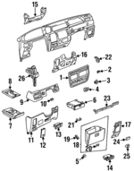 5554560050B0 - Body: 1995-1997 Toyota Land Cruiser - Fuse Box Door for Toyota: Land Cruiser Image