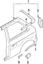 751428980 - Body: Outer Panel for Subaru: Justy Image