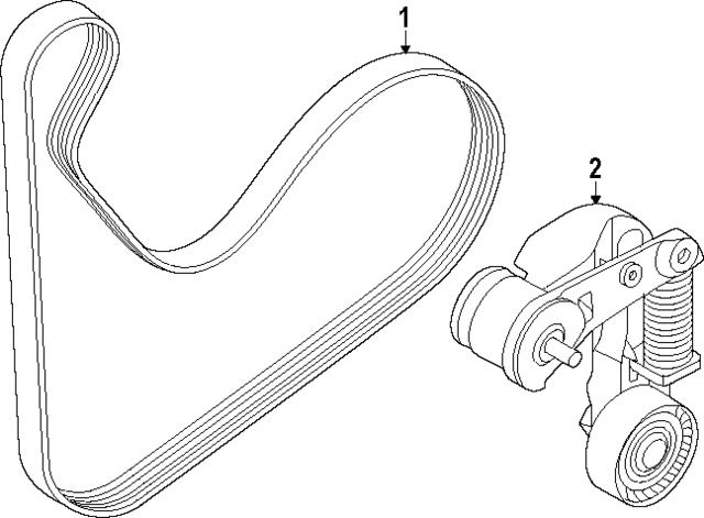 252802M800 - : Accessory Drive Belt Tensioner Assembly for Kia Image
