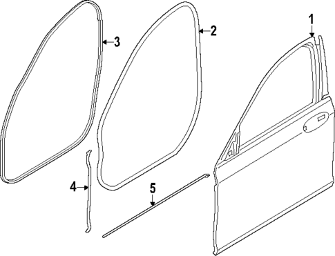 Door & Components for 2024 BMW 750e xDrive #0