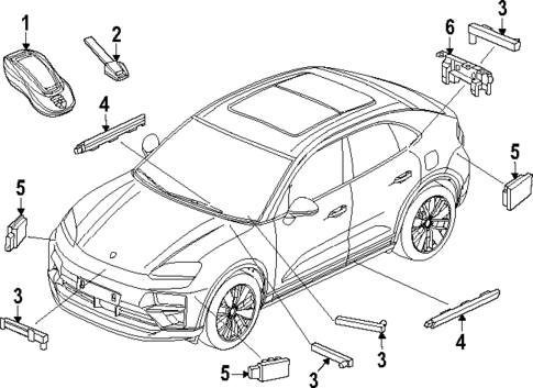 Keyless Entry Components for 2024 Porsche Macan #0