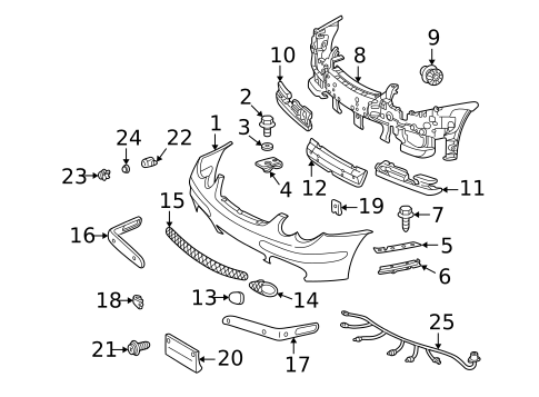 Hardware, Fasteners & Fittings for 2002 Mercedes-Benz C230 #0