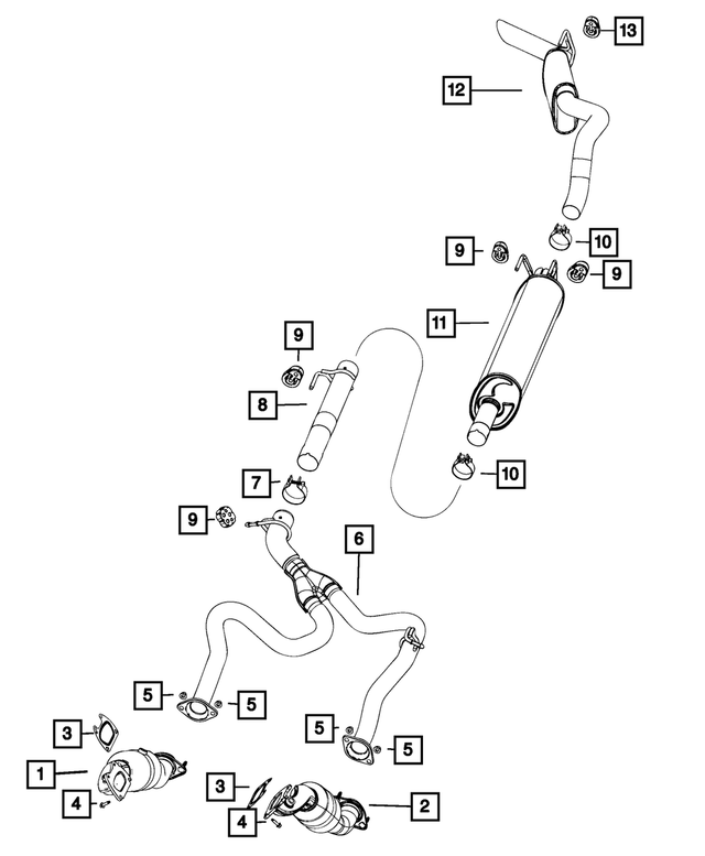68531426AC - Exhaust: Front Pipe And Converter for Mopar Image