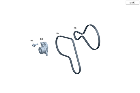Belt, Belt Tensioner, Guide Pulley for 2022 Mercedes-Benz SL63 AMG #0