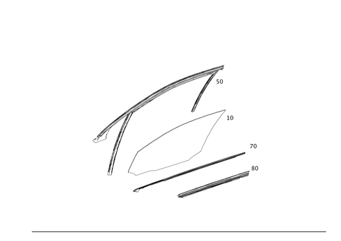 Driver Door Window System for 2008 Mercedes-Benz C350 #0