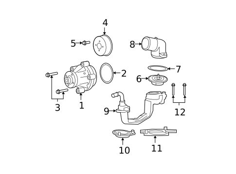 Thermostat & Housing for 2010 Ford F-150 #0