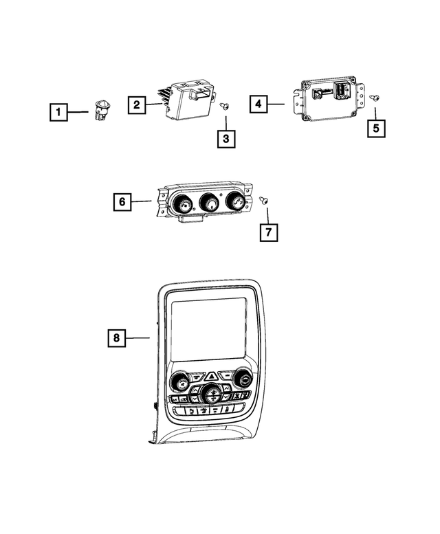 68089105AA - Air Conditioners and Heaters: Hex Head Screw for Mopar Image image