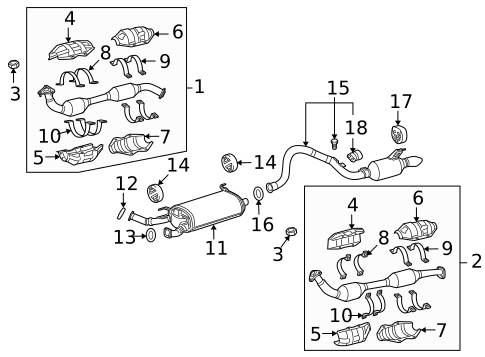 Exhaust Components for 2010 Toyota Land Cruiser #0