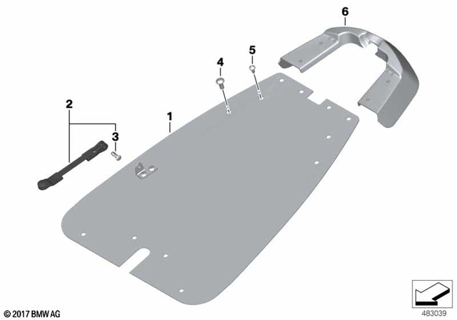 46542300441 - Frame and Mounting Parts: Holding Strap - L=180Mm for BMW-Motorrad Image