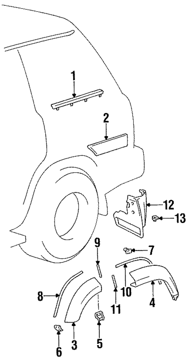 7660860170 - Body: Mud Guard for Toyota: Land Cruiser Image