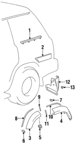 7660860170 - Body: Mud Guard for Toyota: Land Cruiser Image
