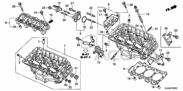 Rear Cylinder Head (2) for 2012 Acura RL #0