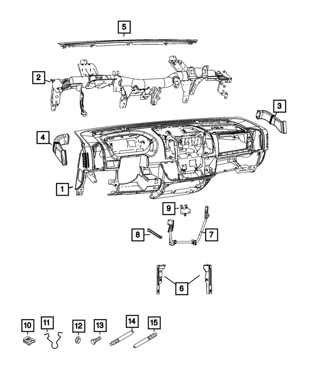 6511648AA - Interior Trim: Double Ended Stud for Mopar Image image