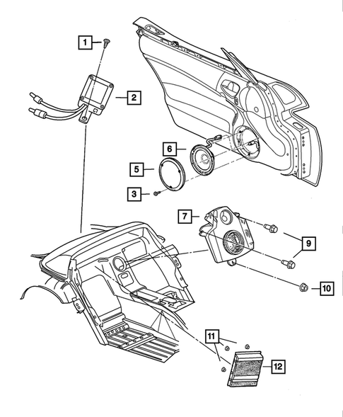 Radio, Antenna, Speakers, DVD, and Video systems for 2009 Dodge Viper #0
