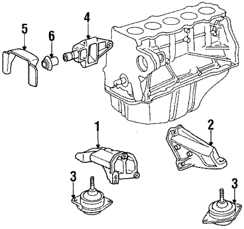 Engine Mounting for 1991 Audi Coupe Quattro #0