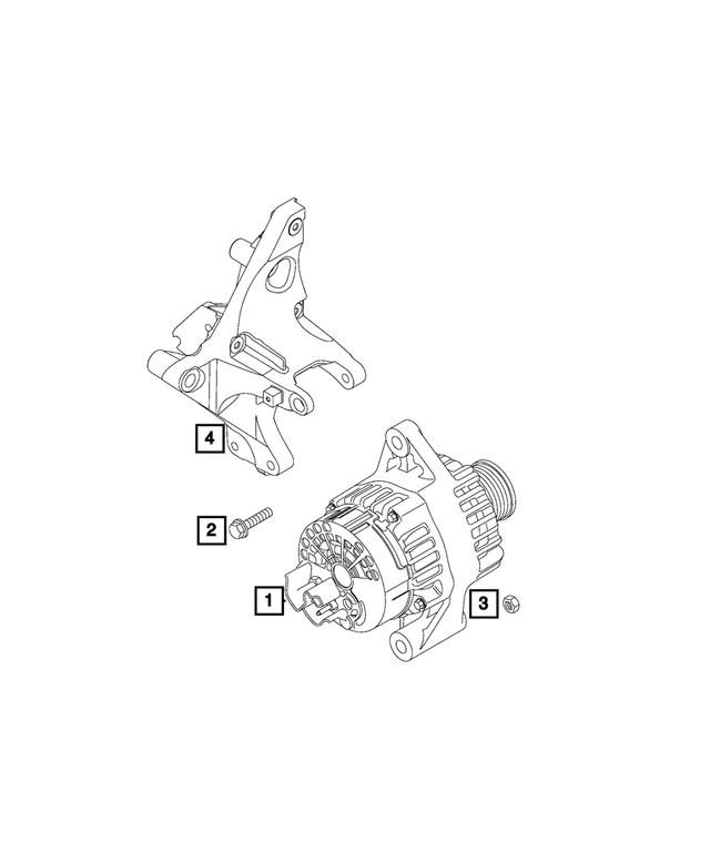 « 68317599AA – Electrical : Alternateur Et Compresseur Support pour Mopar Image »