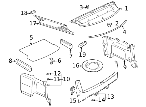 Interior Trim - Rear Body for 2001 Volkswagen Passat #7