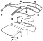 RE0548CXX - : Back Glass for Mitsubishi: 3000GT Image