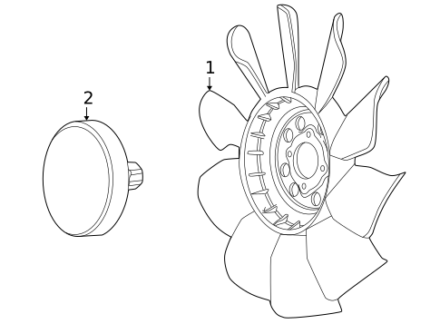 Cooling Fan, Clutch & Motor for 2004 Ford Excursion #0