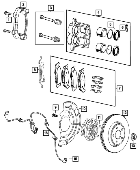 Front Brakes for 2011 Jeep Grand Cherokee #0