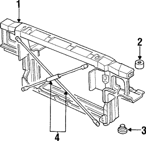 Radiator Support for 1991 Oldsmobile Custom Cruiser #0