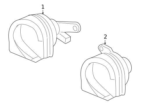 Horn for 2010 Acura RL #0