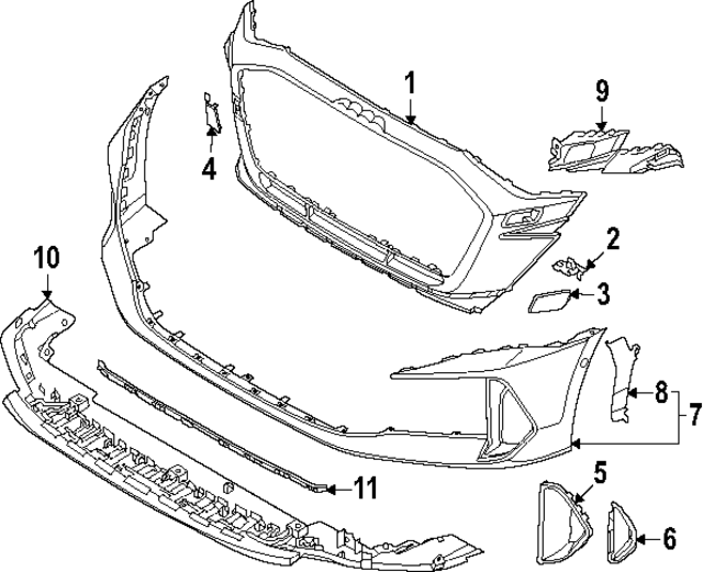 8Y0807725AY9B - Body: Grille Surround for Audi Image