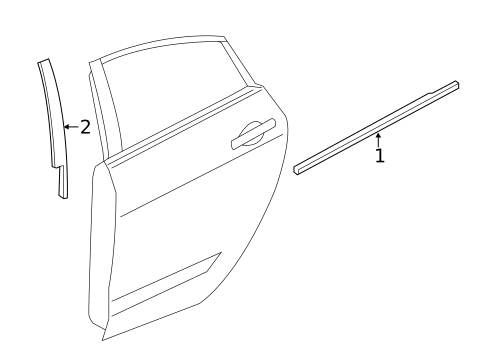 Exterior Trim - Rear Door for 2013 Dodge Dart #0