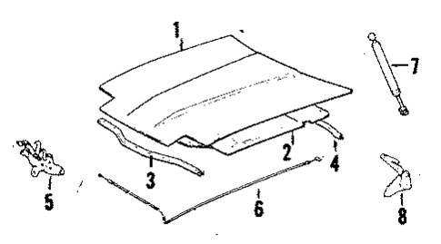 Hood & Components for 1985 Toyota Celica #0