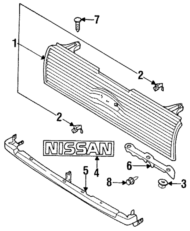 6231088A25 - : Grille for Nissan Image