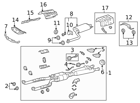 Exhaust Components for 2014 Lexus LS600h #0