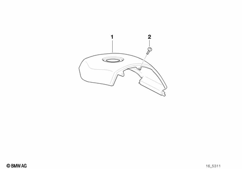 Fuel Container with Filler Pipe for 1995 BMW-Motorrad R 1100 RT #2