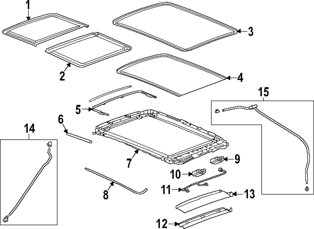 2024-2025 Chevrolet Blazer EV Sunroof Glass 26464786 | Capital Chevy Parts