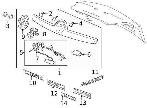 Spoiler for 2012 Buick LaCrosse #1