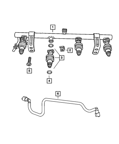 Fuel Rail and Injectors for 2011 Jeep Compass #0